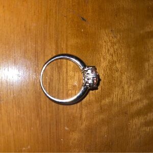 Premium pink ice ring silver band